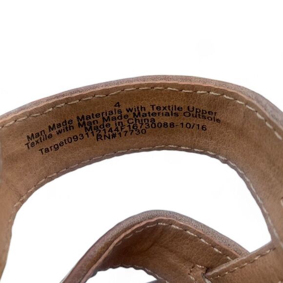 Cat & Jack Girl Size 4 Brown Adjustable Ankle Strap Sandals - Picture 9 of 9